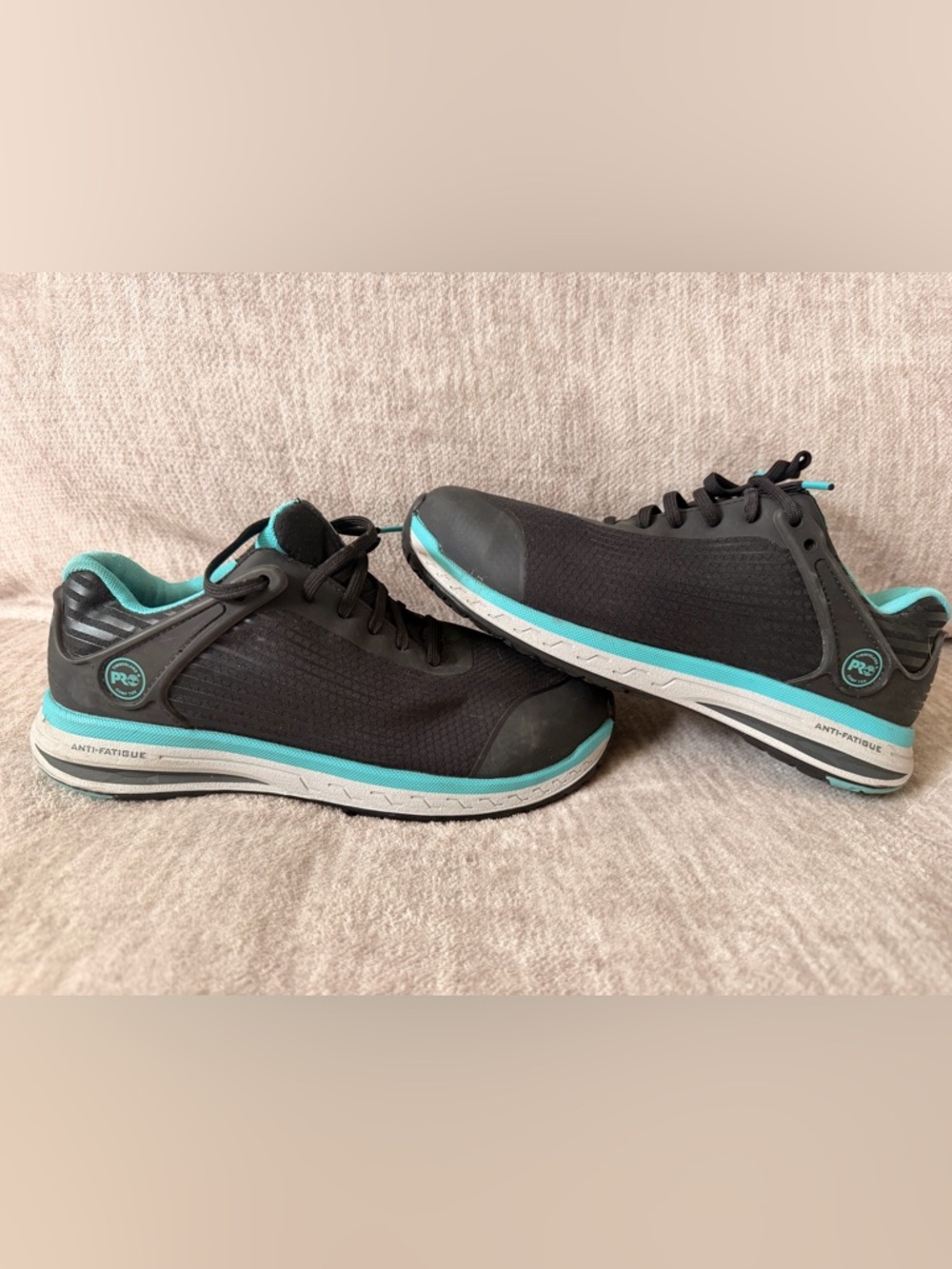 Timberland PRO Women's Black Athletic Sneakers with Teal Trim